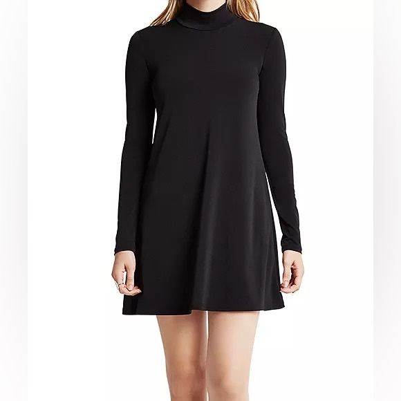 BCBGENERATION Black Turtleneck A-Line Dress size XXS - Picture 1 of 13